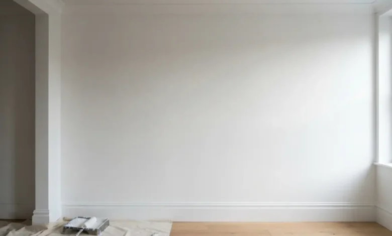 Pared reparada y lista para pintar sin hoyos visibles