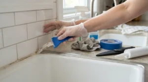 Proceso para cambiar silicona lavamanos