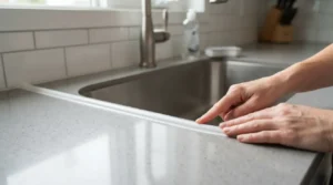 Resultado después de cambiar silicona lavamanos