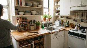 Resultado después de organizar cocina pequeña