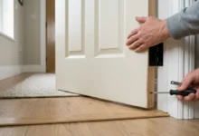 Resultado después de puerta roza el piso