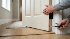 Resultado después de puerta roza el piso