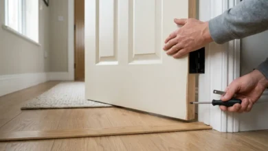 Resultado después de puerta roza el piso