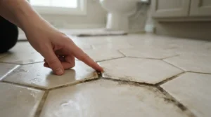las juntas entre azulejos antes de limpiar juntas de azulejos