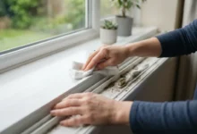 limpiar rieles de ventanas en casa