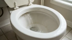 un inodoro de tanque antes de detectar fuga de inodoro