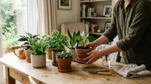 Proceso para decorar con plantas