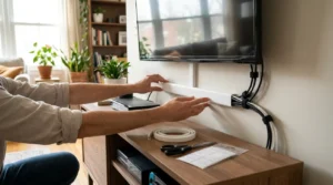 Proceso para ocultar cables del televisor