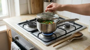 Resultado después de ahorrar gas con ollas y quemadores