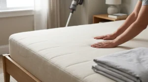 Resultado después de limpiar colchón sin mojarlo