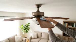 Resultado después de limpiar ventilador de techo