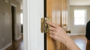 bisagras de una puerta antes de quitar chirrido de puerta