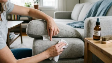 limpiar sofá de tela sin mojarlo en casa