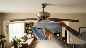 limpiar ventilador de techo en casa