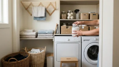 organizar lavandería pequeña en casa