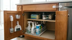 organizar productos de limpieza en casa
