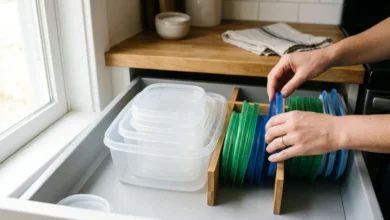 organizar recipientes y tapas en casa